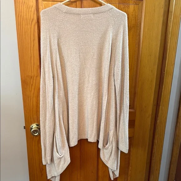 #71 - Barefoot Dreams Cream Cardigan with Soft Knit Waterfall Drape - Picture 5 of 6